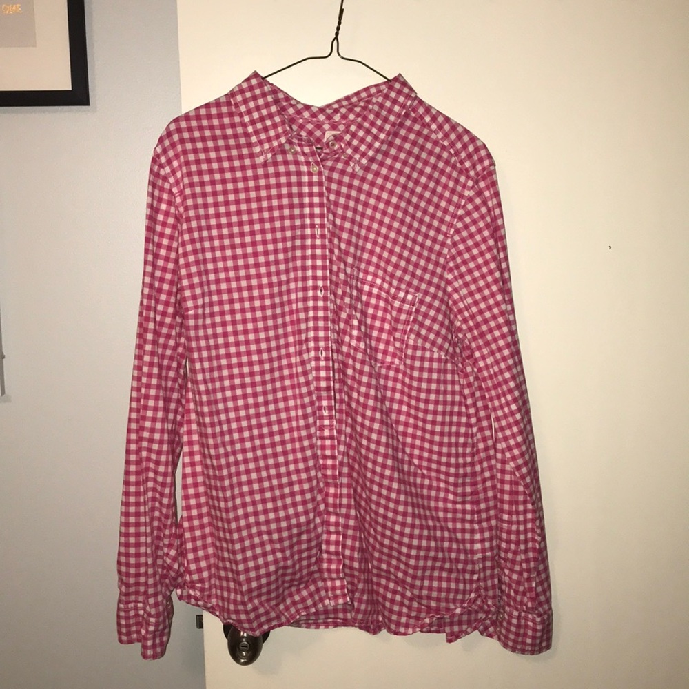 Gingham boyfriend shirt